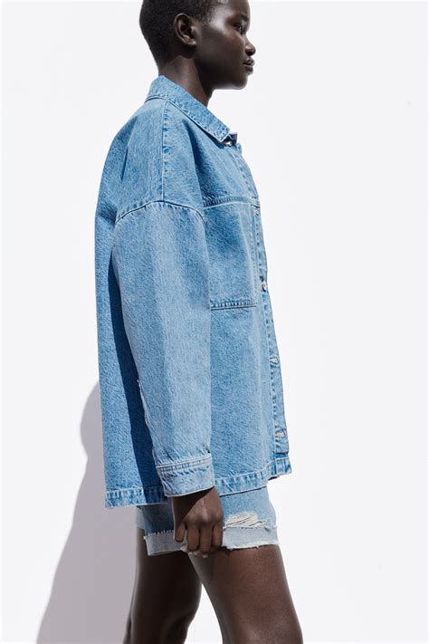 oversized jean jacket zara